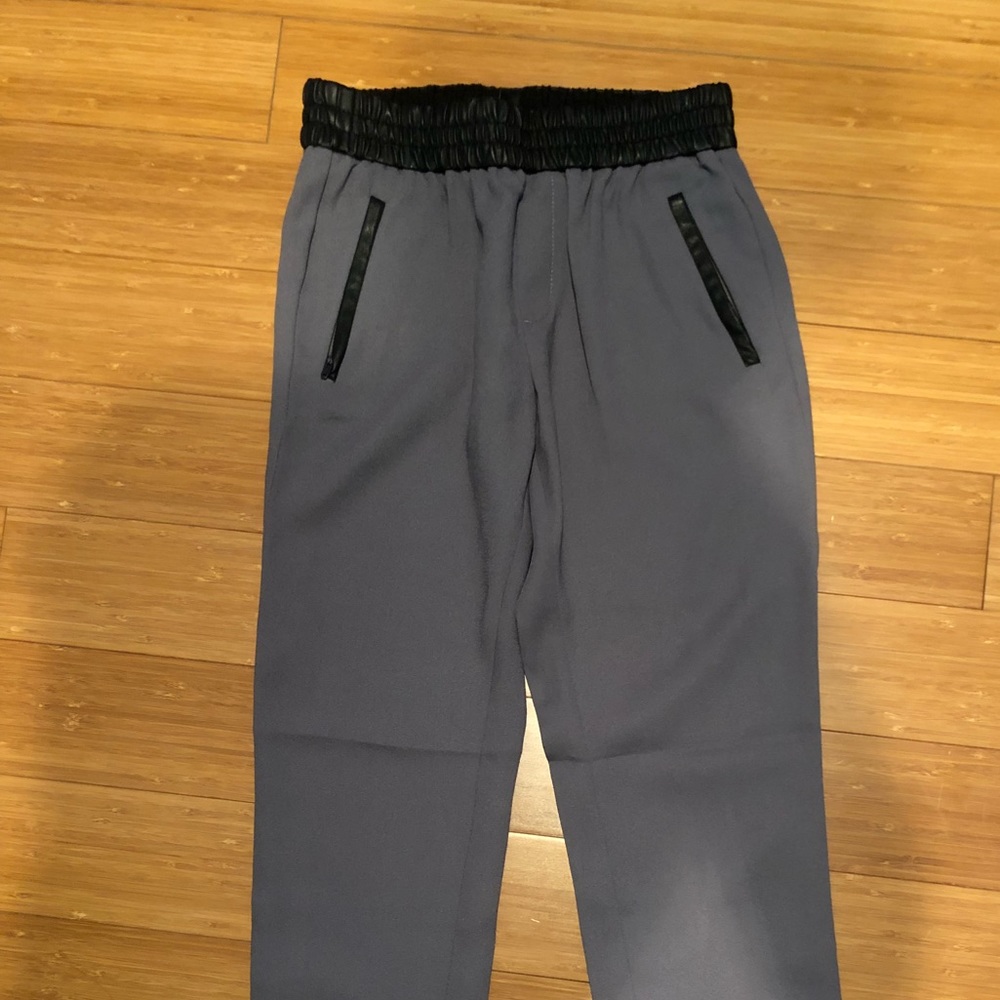 Banana Republic Leather waisted silk pants